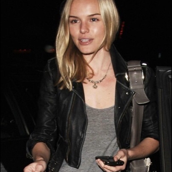 Kate Moss Topshop Jackets Coats Cropped Moto Leather Jacket